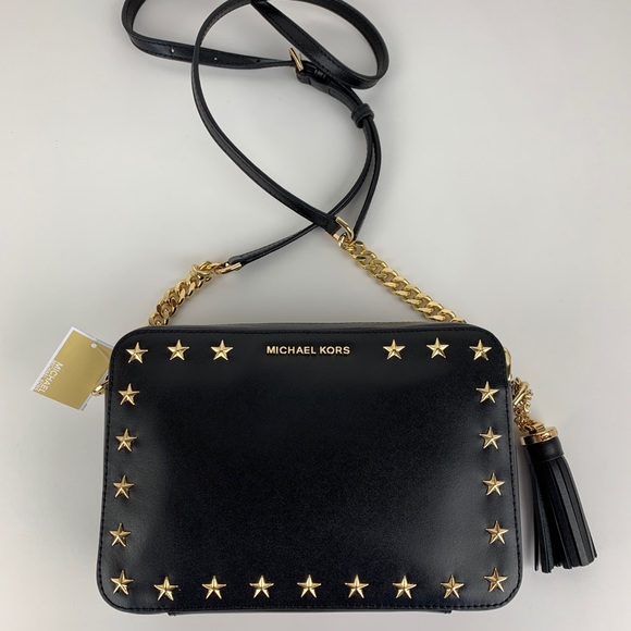 Michael Kors Handbags - New Michael Kors Ginny Studded Leather Crossbody